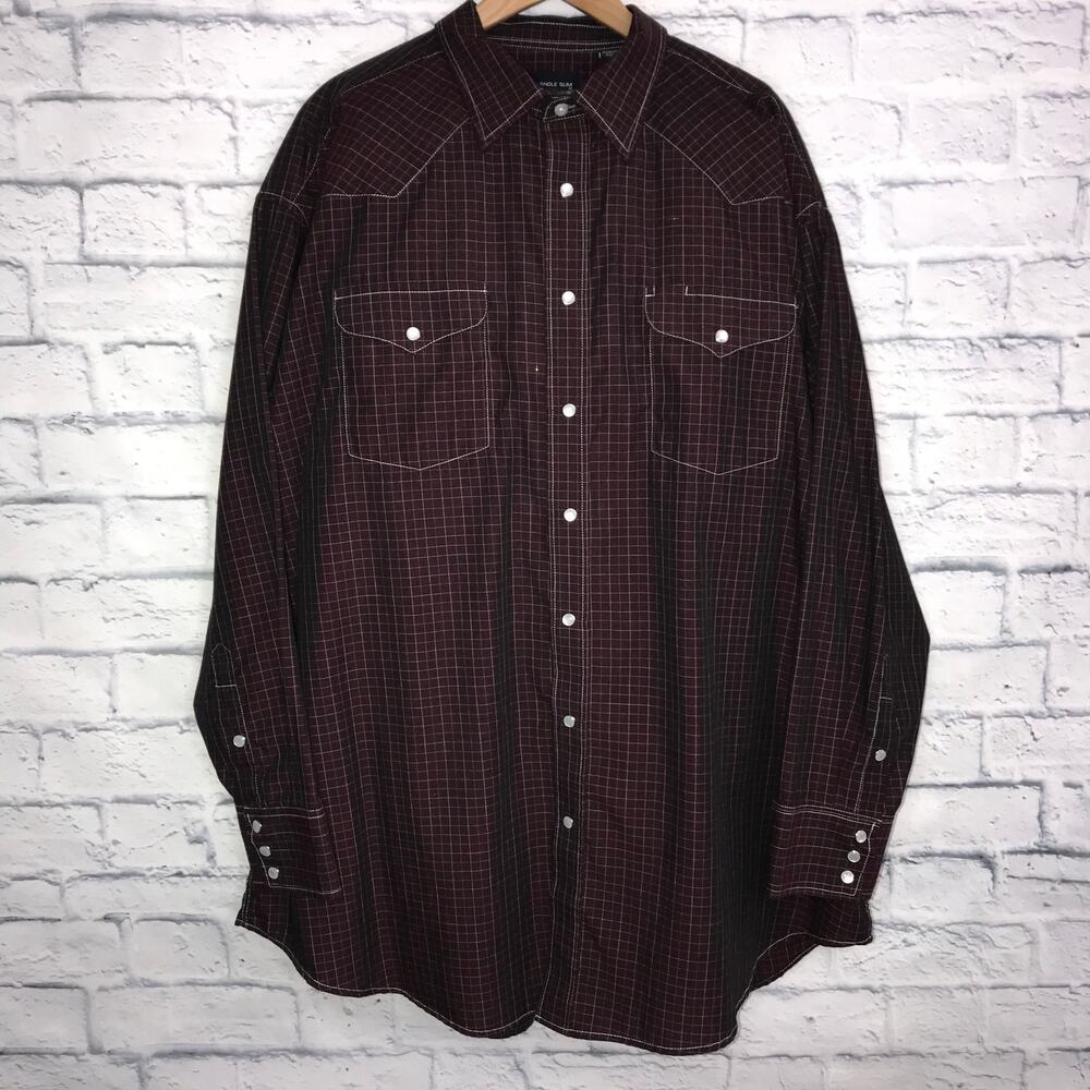 Panhandle Slim Dark Square Dress Shirt